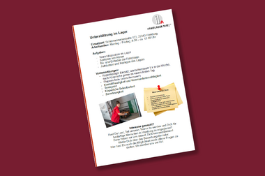 Die Hamburger Tafel e.V. sucht ab sofort Unterstützung im Lager